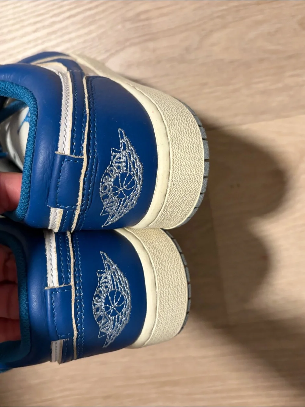 Jordan Low-Top Sneakers in Teal Blue and White